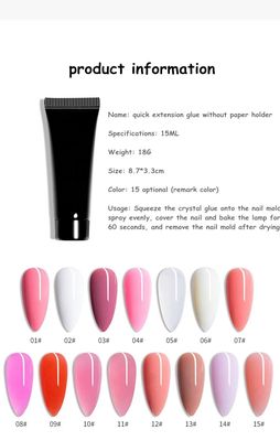 Gel UV rosa nudo bianco di estensione 15ml/30ml di potenziamento